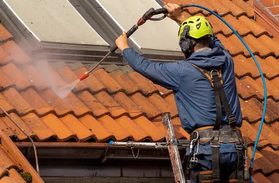 Démoussage et hydrofuge de toiture à Sergines